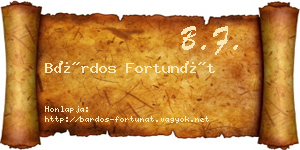 Bárdos Fortunát névjegykártya
